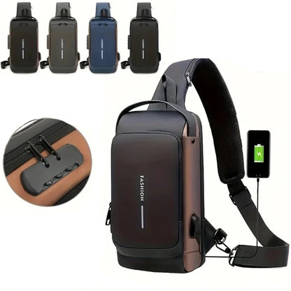 Newest Men Anti Theft Chest Bag Shoulder USB Charging Crossbody Package School Short Trip Messengers Gym Men’s Sling Sports